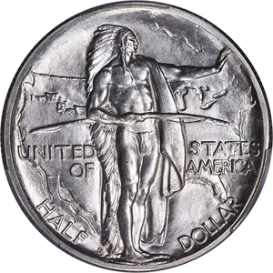 1938-D Oregon Commem Half Dollar PCGS MS66 Great Eye Appeal Strong Strike - Picture 1 of 4