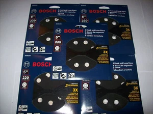 25 DISCOS DE LIJADO BOSCH 5" GANCHO Y BUCLE 8 ORIFICIOS 220 GRANO - Imagen 1 de 1