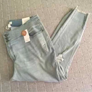 Lane Bryant Light Wash Distressed Jeggings Plus Size 20 NWT - Picture 1 of 11