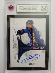 Evander Kane 2009-10 Future Watch AUTO Rookie Hockey Card 680/999 KSA Graded 9.5