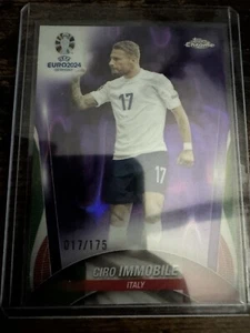 2023-24 Topps Chrome UEFA Euro Ciro Immobile Purple Lava 17/175 Italy # Match - Picture 1 of 2