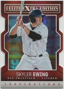 2014 Elite Extra Edition ~ SKYLER EWING Aspirations Die-Cut #73 (#090/100)