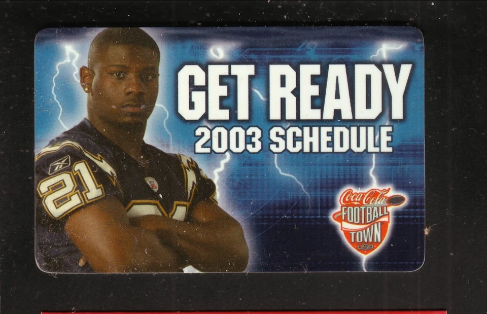 2003 San Diego Chargers LaDamian Tomlinson Pocket Schedule Coke - Image 1 of 1