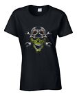 Zombie Motero Mujer Camiseta Moto Mc Club Motociclista Regalo Rocker Fresco