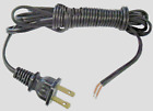 12' Black cord with plug SPT-1    TR-1862