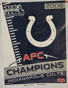 Indianapolis Colts NFL Football 27" X 37" Banner Flag 2006 AFC Champions New - Picture 1 of 2