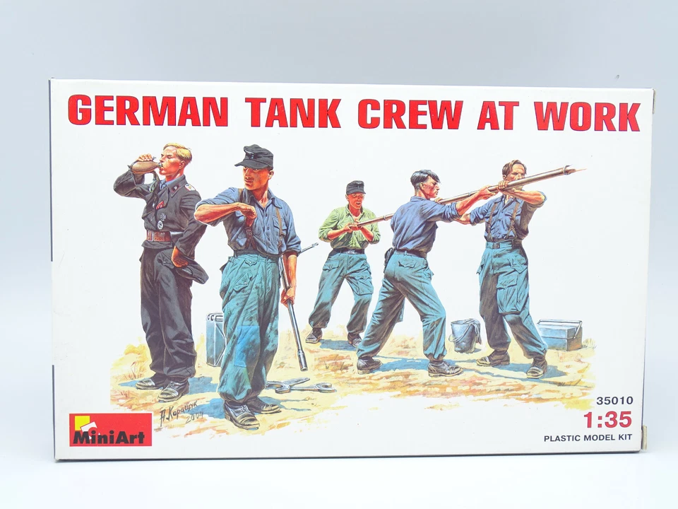 Mini art Modellino 1/35 Militare Army - Tedesco Tank Crew At Work - Immagine 1 di 1