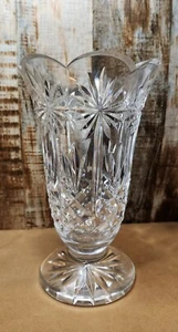 Waterford Crystal Vase Starburst Balmoral Footed Scalloped Rim 10” Numbered Rare - Picture 1 of 13