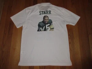 Green Bay Packers Bart Starr Golf Polo T-shirt Adult Large  - Picture 1 of 5