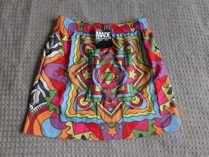 Print All Over Me Skirt Women Large Pink Orange Mandala Mini Tube Stretch NWT - Picture 1 of 9