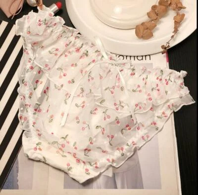 Lindo Sexy Bragas Ropa Interior Japonés Dulces Niñas Cintura Baja Chifón Lolita Foto 1 de 4