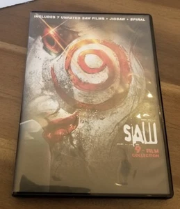 Saw Franchise 9 Film Collection Set DVD Unrated Jigsaw Spiral Horror NWOT - Picture 1 of 9
