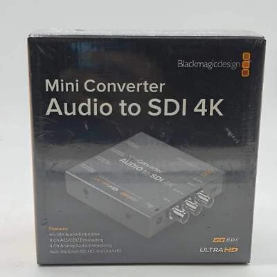 New Blackmagicdesign Mini Converter Audio to SDI 4k Audio Converter CONVMCAUDS4K - Image 1 of 4