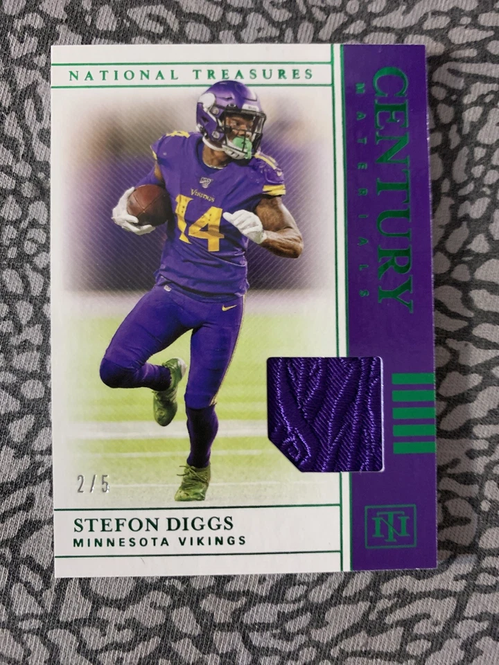 Stefon Diggs 2019 National Treasures Century Materials/5!  Rare Patch - Image 1 of 2