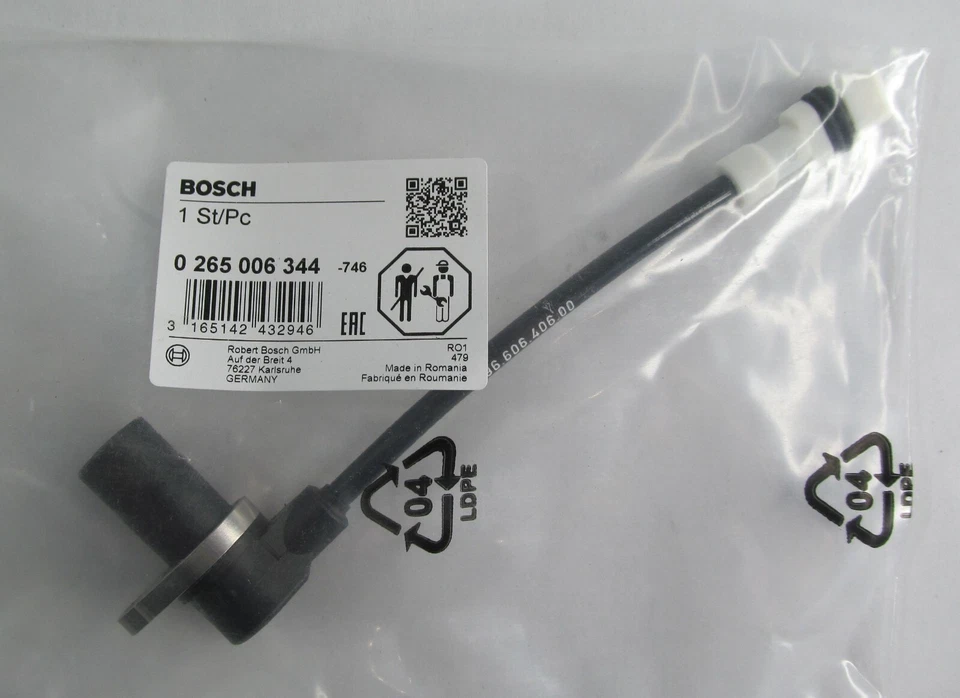 SENSOR ABS ORIGINAL BOSCH 0265006344 996.606.406.00 OEM PORSCHE 986 BOXSTER/ 911 Foto 1 de 3
