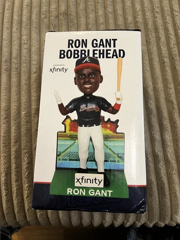 Ron Gant 1993 Pressbox Fire Bobblehead Atlanta Braves RARE IN BOX Cover