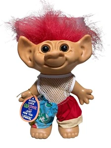 Wishnick Uneeda Puppe Troll rote Haare Hufeisen Füße braune Augen 8 Zoll Etikett Viel Glück - Bild 1 von 9