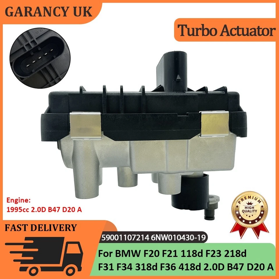 59001107214 6NW010430-19 Attuatore Turbo per BMW F20 F23 F34 F31 F36 2.0D B47D20A - Immagine 1 di 4