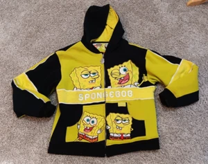 Spongebob Squarepants Nickelodean JH Design Vtg Hoodie Sweater Jacket YOUTH XL - Picture 1 of 13