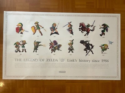 The Legend of Zelda: 20th Anniversary 2007 Japan Original Promo Poster 16x28in - Image 1 of 4
