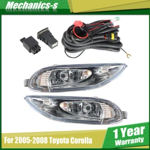 For Toyota Corolla 2005 - 2008 Fog Light Kit Clear Switch Wiring Left+Right Side - Picture 1 of 8