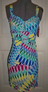 WOMEN'S JUNIORS LUCY LOVE PINK RUFFLE PRINT SUNDRESS FUN DRESS NEW $55 - Picture 1 of 2