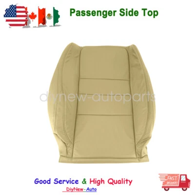 For 2008-12 Honda Accord Passenger Side Top Back Leather Seat Cover Tan New Foto 1 de 4