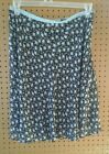 New York And Company Women Skirt Sz 10,  Brown Floral Blue, Fit Loose, 100% Poly