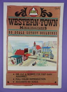 HO Scale Cut Out Buildings Set - Western Town by A.H.M. -  Unused Stock 1974 - Imagen 1 de 1