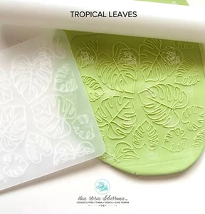 Texture 10x10cm Giungla Tropicali Foglie Formine Biscotti Cookie Cutter Per Pdz - Picture 1 of 1