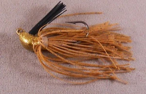Esca da pesca basso, DR personalizzata Flipping Jig 3/8 oz. FJ-28 oro / pepe zucca - Foto 1 di 2