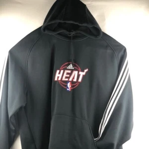 Adidas Miami Heat Three Stripe Hoodie Jacket Men's XL Black - Picture 1 of 5