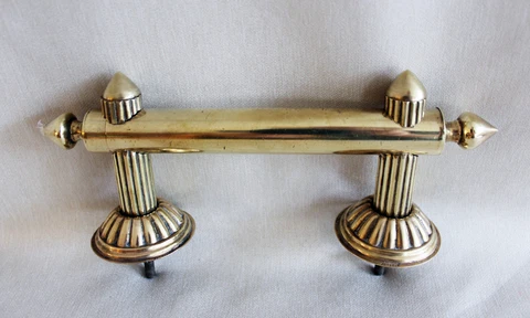 Original Antique Brass / Bronze Door Handle Decorated Classic style Cover