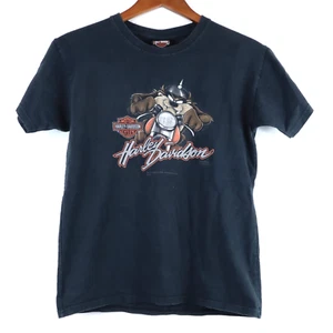 Harley Davidson Looney Tunes Tasmanian Devil Bugs Bunny Motorcycle Youth Large - Picture 1 of 9