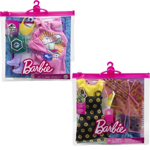 Barbie Fashions Outfits Dress Shirt & Shorts Dresses Outfit w/Accessories 2 Sets - Picture 1 of 6