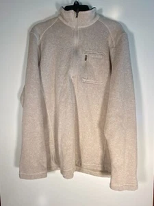 Woolrich Beige XL 1/4 Zip Fleece Pullover Performance Sweater - Picture 1 of 3