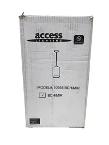 Access Lighting Simplicite 1-Light Black Chrome Pendant Smoke Mirror Glass*READ - Picture 1 of 2