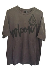 Volcom Mens XL Graphic Short Sleeve T-shirt Brown Gray Spell Out Skateboard - Picture 1 of 6