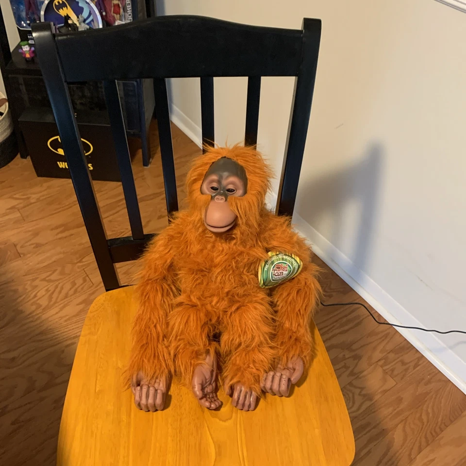 Juguete de peluche interactivo Obi Tan Orangután mono 16" Senario raro 2001 Kobi Oki Foto 1 de 4