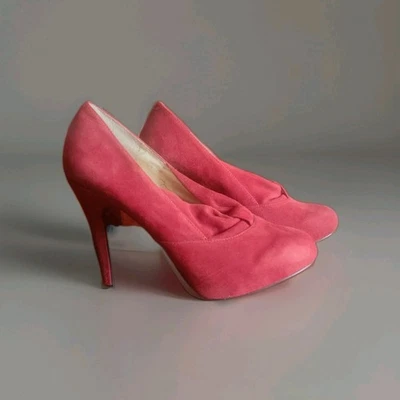 Nine West Verbenia - Women's Dark Red Suede 4" High Heel Pump, Size 6M - Image 1 of 4