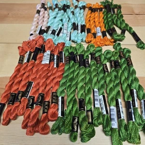 DMC #3 Lot of 43 Coton Perle Cotton Embroidery Thread Twist Skeins Multi Color - Picture 1 of 7