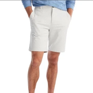 Neu mit Etikett Johnnie-O $ 85 Nate bedruckte 9" Shorts aus Stretch-Baumwolle in Stein Größe 40 - Bild 1 von 5