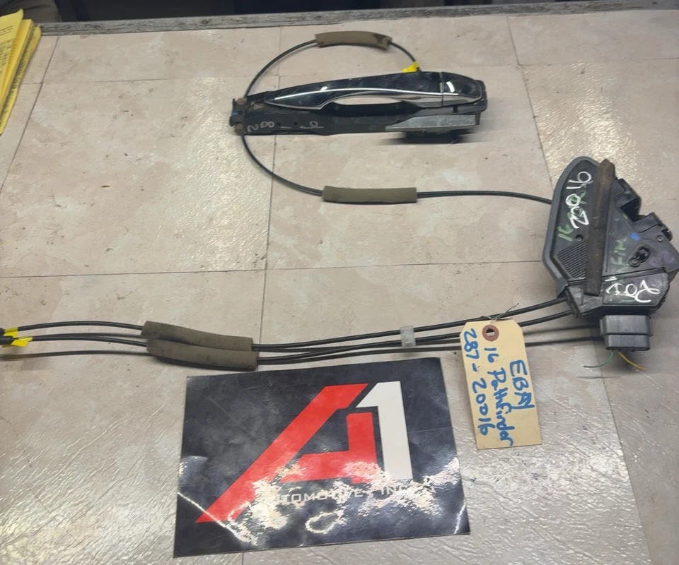 2013-2020 PATHFINDER Right Rear Door Latch W/Outside Door Handle & Cables OEM - Image 1 of 4