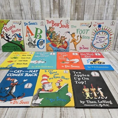 Lot of 12 Dr. Seuss Children Kids Learn to I CAN Read Books Cat in the Hat - Image 1 of 4