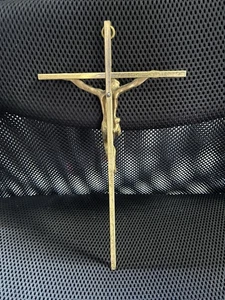 Crocifisso Croce 10X5 da Appendere a Parete Cristiano Cattolico Minimalista Classico - Foto 1 di 7