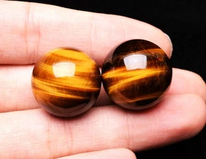Sfera sfera perle cristallo occhio di tigre giallo naturale 22 mm 30 g AAA - Foto 1 di 6