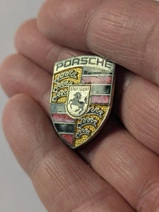Porsche Vintage Enamel Clip Badge Corroded To Rear - Picture 1 of 11