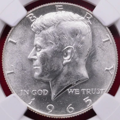 NGC MS-65! 1965 KENNEDY HALF - Image 1 of 3
