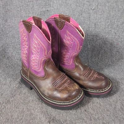 Ariat Fatbaby 10012800 Thunderbird 紫色麂皮绒皮革西部女牛仔靴 11 — 第 1/4 张图片