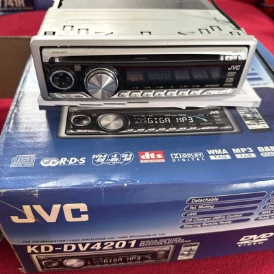 jvc kd-dv4201 dvd video car cd radio car stereo - Image 1 of 4